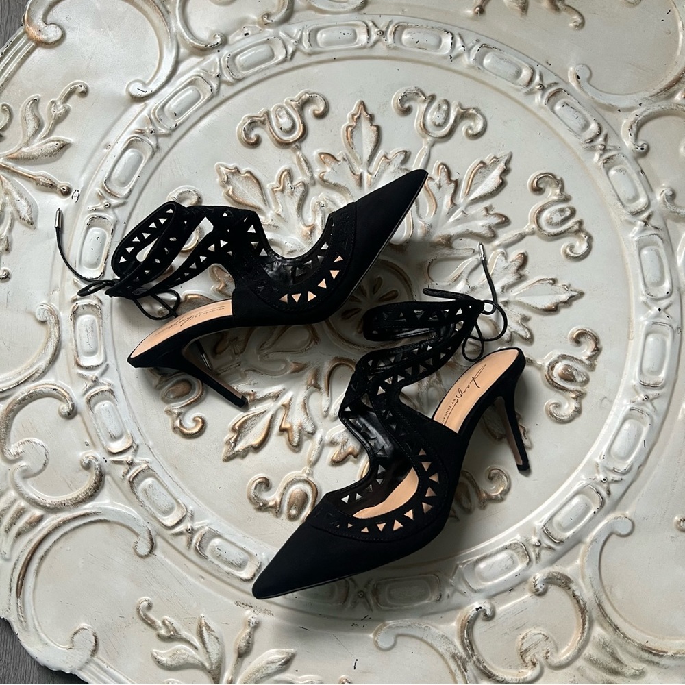 Daya by Zendaya Black Sutter Dress 7 1/2 Pumps Size 7.5